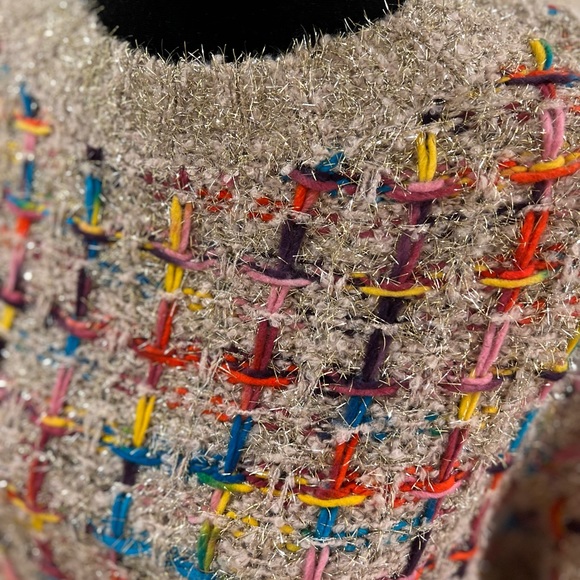 Morgan Claire multicolor and gold tinsel sweater. Size L. - Picture 4 of 4